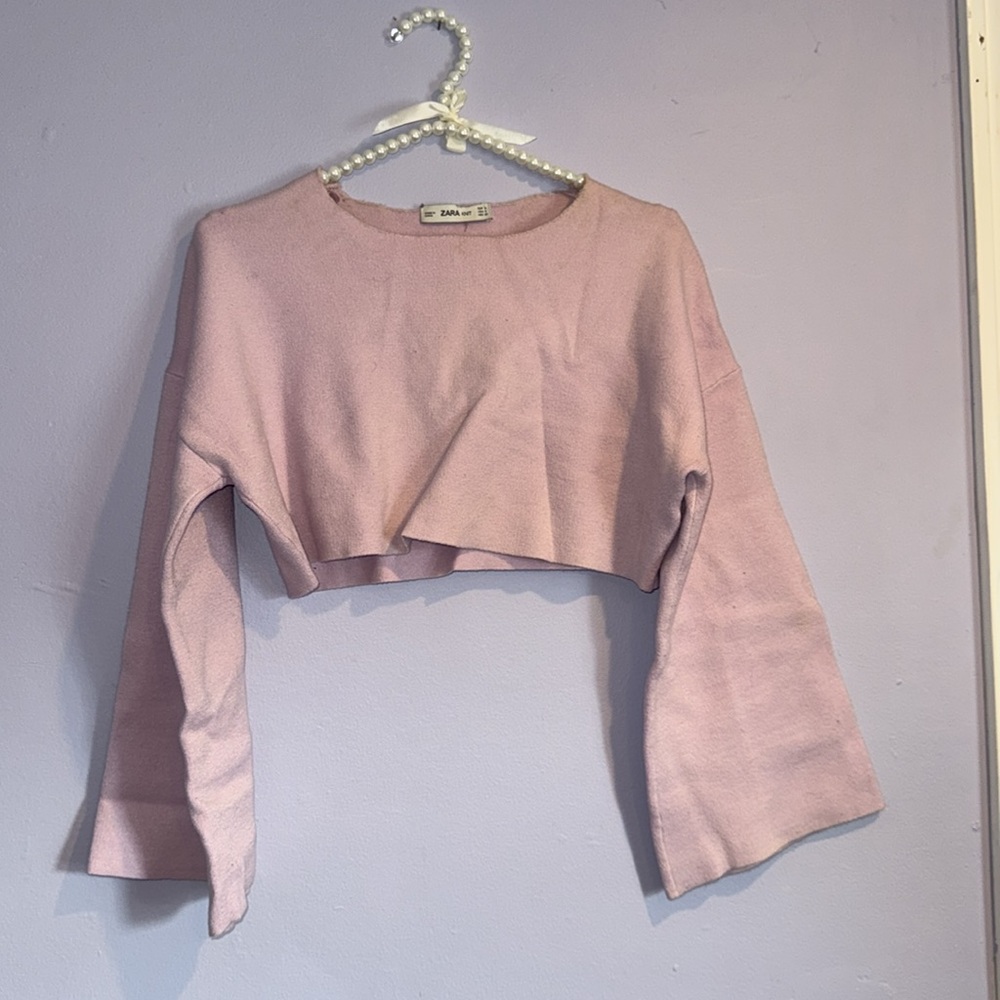 Zara cropped knit sweater